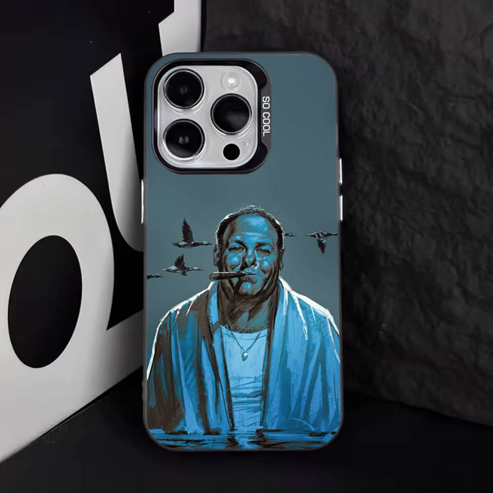 Чехол на телефон T-Tony S-Soprano Cool для iPhone 17,16,15,14,13,12,11,Pro,Max,Plus,E,Air,Mini Черный ТПУ Чехол