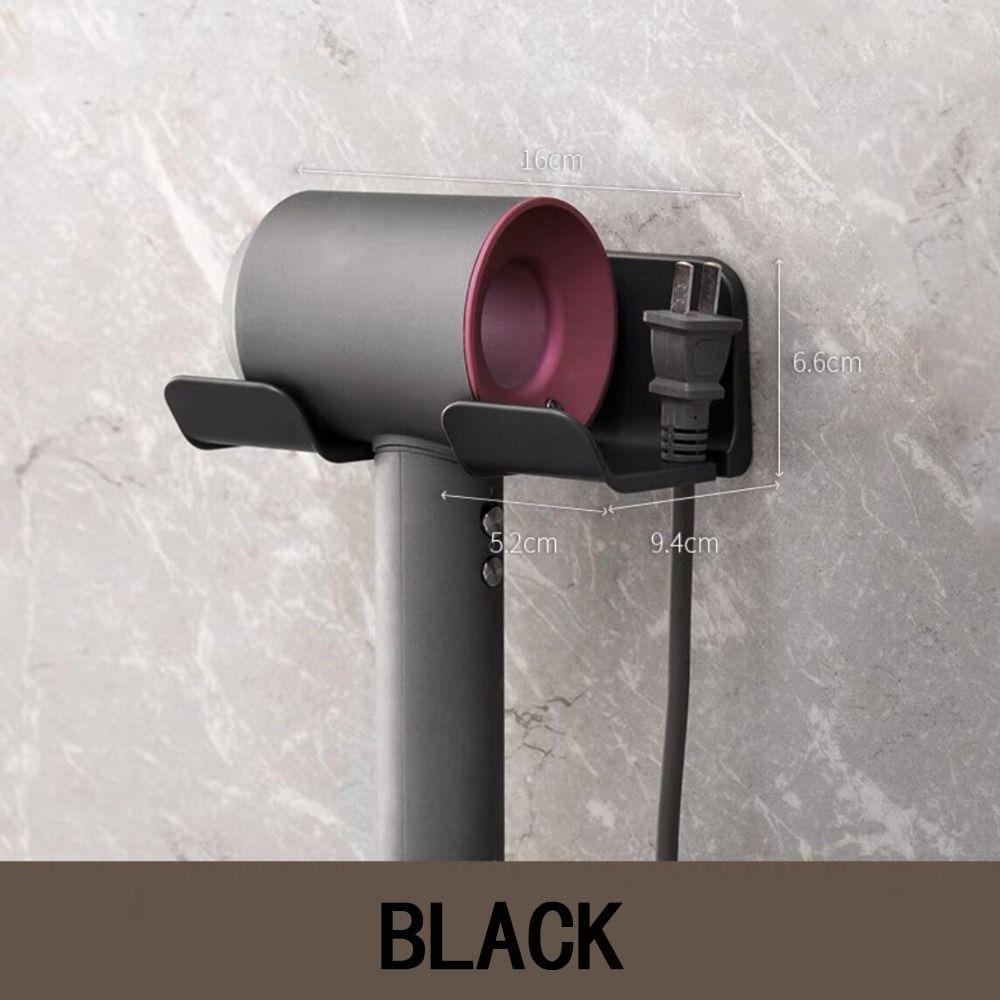 Аксессуары Держатель для фена Сушилка для волос Подставка для хранения Пластиковая полка для хранения Самоклеящиеся полки