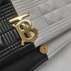 [Б/у] Сумка Lola Bag TB Logo, стеганая, двухцветная, из овечьей кожи, с металлической цепочкой, на плечо, маленькая - в очень хорошем состоянии #72BWHQ
