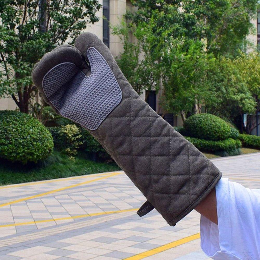 1 Pairs Silicone Oven Mitts Insulation Gloves Kitchen Cooking Supplies Tools