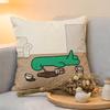 Cushion Cover  Linen  SkinFriendly Soft Decorative Case For Sofa Home Decor Joguman Korean Instagram Dinosaur Pillow cover