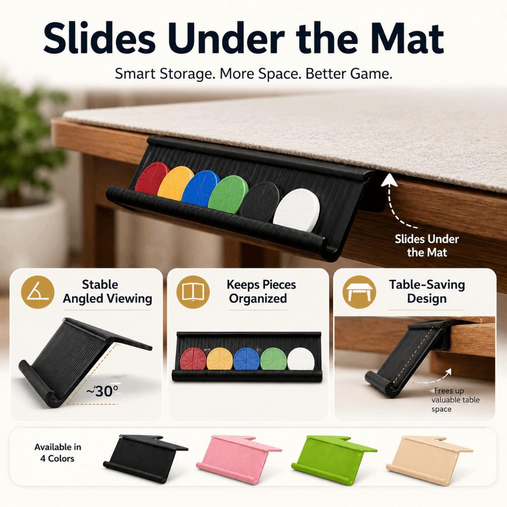 Foldable Mahjong Card Holder Clip-on Design Score Display Rack Portable Table Edge Rack Desk Play