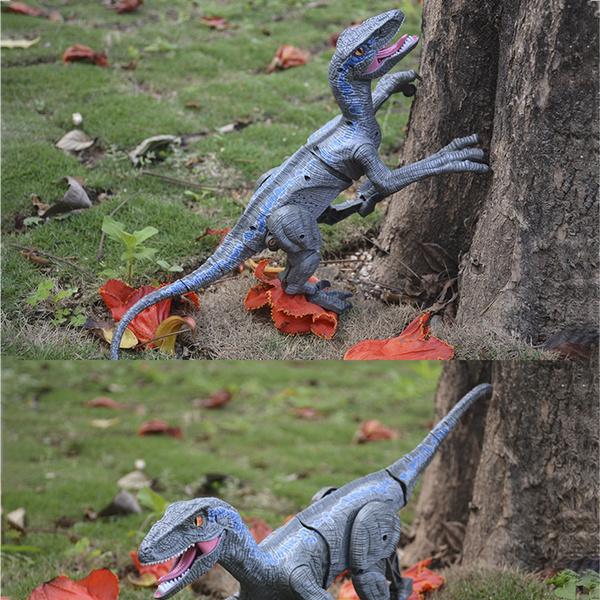 2,4G Электрический большой пульт дистанционного управления может ходить Велоцираптор Моделирование управления животными Динозавр Робот-динозавр Игрушки с дистанционным управлением Большая звуковая световая игрушка
