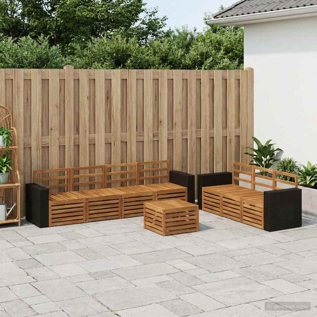 Outdoor Sofa Set 8 pcs Solid Acacia Wood