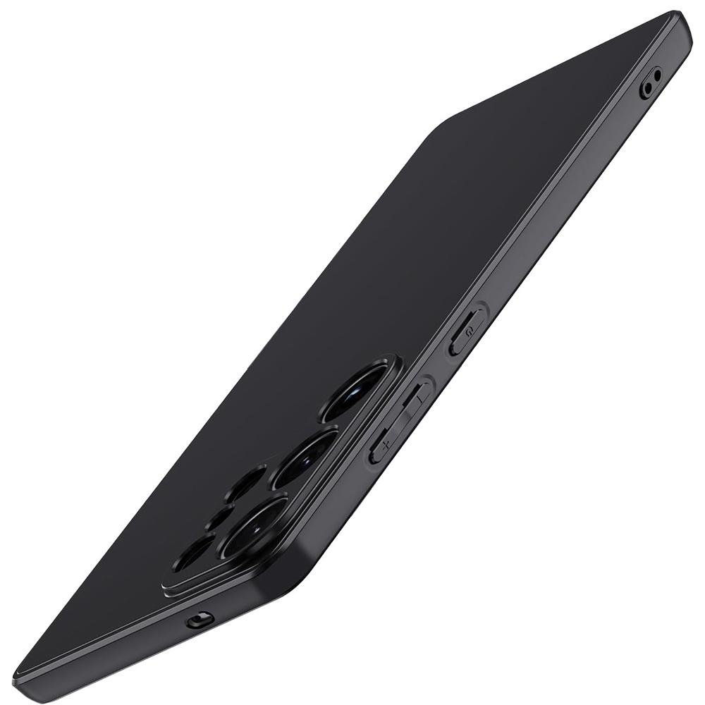 Мягкий силиконовый чехол Luxur Matte для Samsung Galaxy S25 S24 S23 Ultra Fe Plus S25+, прозрачный, сплошной, черный, ультратонкий чехол