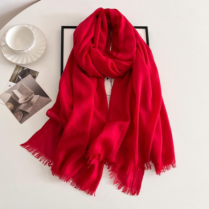 New Ramadan Big Size Women High Quality Muslim Hijabs Plain Solid Color Scarf Shawls Lady Wraps Headwear Pashmina