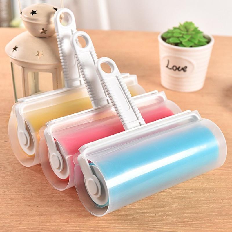 Моющийся ролик с крышкой, портативный для одежды, ковровых листов, ролик, впитывающий шерсть и притягивающий пыль, бытовые инструменты