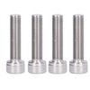 Four 1.25mm Fine Pitch M10 Socket Cap Screws, A2-70 Stainless Steel, Bright Finish, for Construction, DIY, and Automotive Applications (M10*40)