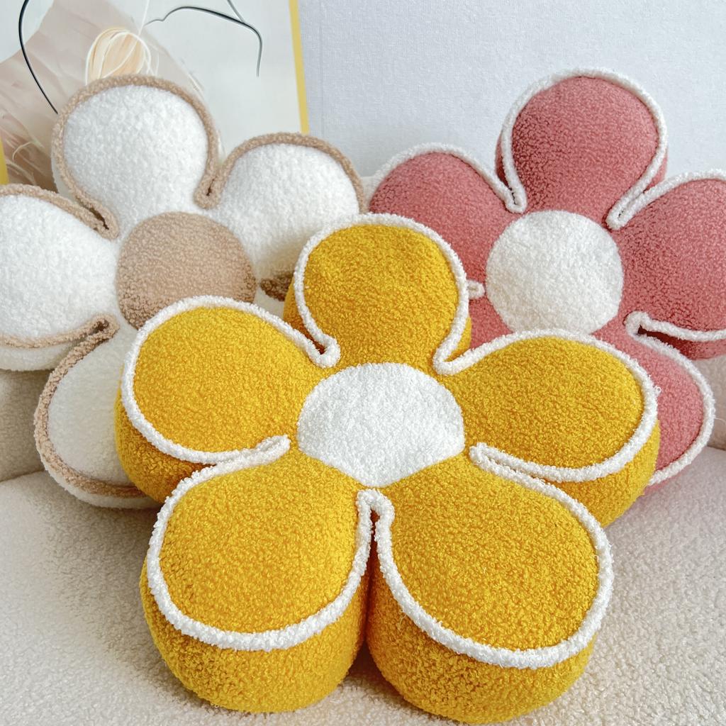 Шикарная геометрическая подушка с цветочным принтом - Мягкая, моющаяся полиэстеровая подушка для декора кровати и дивана