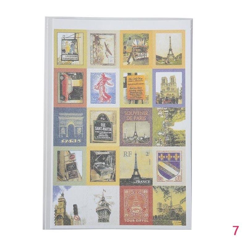 4 листа/80 шт DIY винтажная ретро бумажная наклейка Лондон Италия Дорис Алиса принц штамп