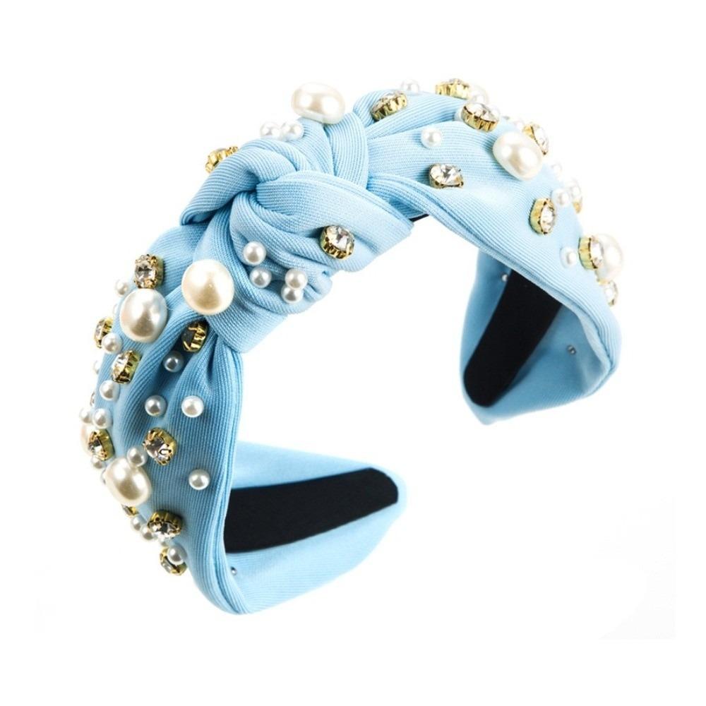 Заколка-обруч с жемчужной головкой, однотонная, барочная, винтажная, с rhinestone и жемчугом, для взрослых