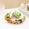 Gold Snack Plate Creative Crafts Display Moon Design Decorative Metal Pallet Handmade Storage Tray Fruit Cake Festival Supplies