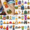 63pcs Temporary Tattoo Tent Backpack Temporary Tattoo Stickers Campfire Lantern Waterproof Long-lasting Body Stickers For