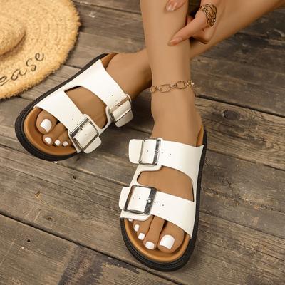 Мода Новый стиль Мода Женские шлепанцы Летние водные шлепанцы Уличные пляжные женские сандалии Женские классические сандалии с пряжкой Женские шлепанцы