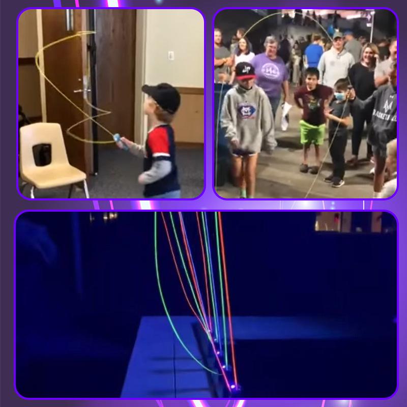 Перезаряжаемая электрическая светящаяся игрушка-дразнилка для кошек с веревкой-запускателем