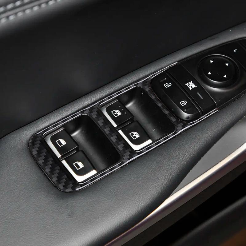 Для Kia 18-23 Stinger панель подъема стекла из углеродного волокна декоративная накладка аксессуары для модификации интерьера