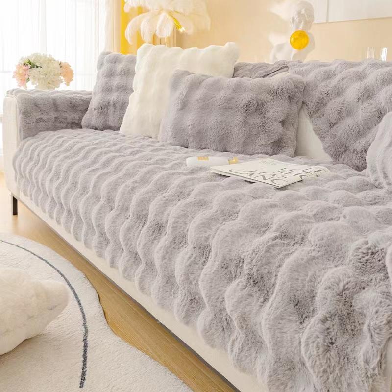 1 шт. утолщенный ультрамягкий плюшевый коврик для дивана противоскользящее плюшевое полотенце для дивана для гостиной el