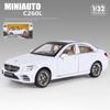 1:32 масштаба Benz C260L, литая под давлением модель автомобиля из сплава, игрушечный автомобиль с откатным механизмом, звуком и светом для детей, взрослых, подарочная коллекция