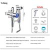 304 Stainless Steel Dual-Outlet Angle Valve with Sprayer Set