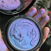 3D Relief Glitter Eyeshadows Powder Metallic Ultra-Fine Highlighters Chrome Shiny Powder Multifunction Women Make Up Blue Purple