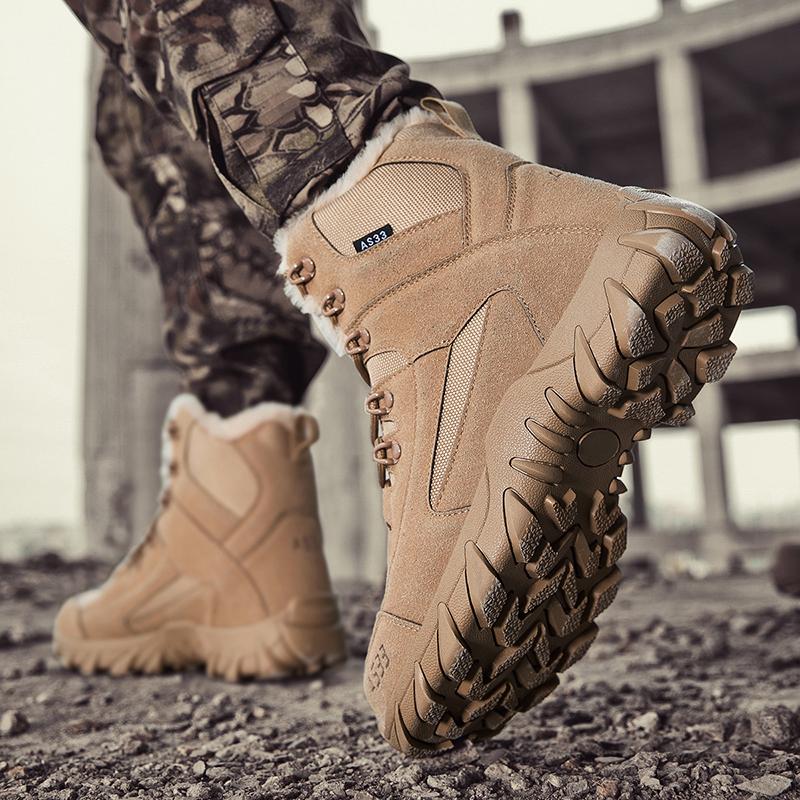 Модные зимние мужские защитные ботинки, рабочие ботинки, мужские водонепроницаемые ботинки для пустыни и походов, рабочие защитные ботинки для скалолазания, походов, прочные ботинки