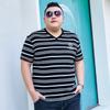 Толстая мужская футболка больших размеров в полоску с круглым вырезом и коротким рукавом, свободная рубашка большого размера с половиной рукавом, тонкая