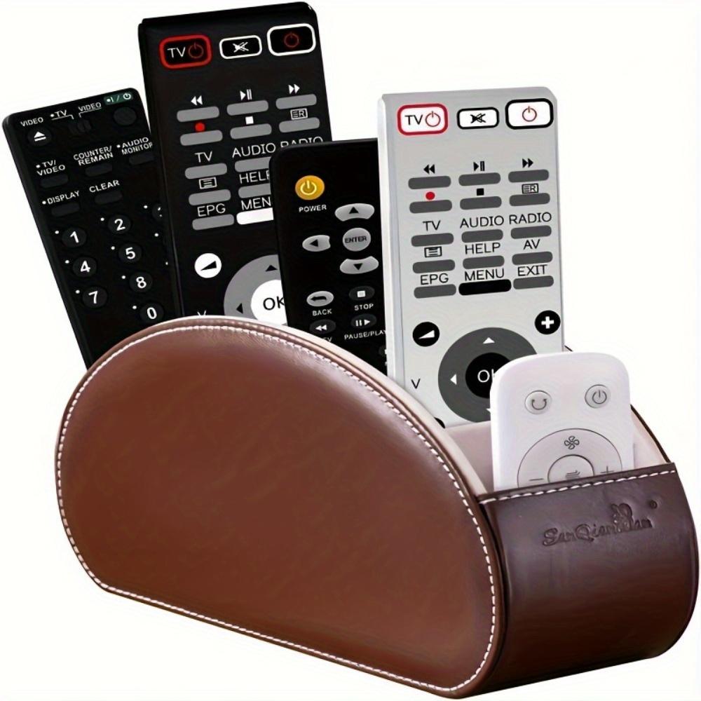 Настольный органайзер из искусственной кожи с 5 сетками, держатель с дистанционным управлением, держатель для телефона и телевизора, настольный ящик для хранения, органайзер для хранения кистей для косметики