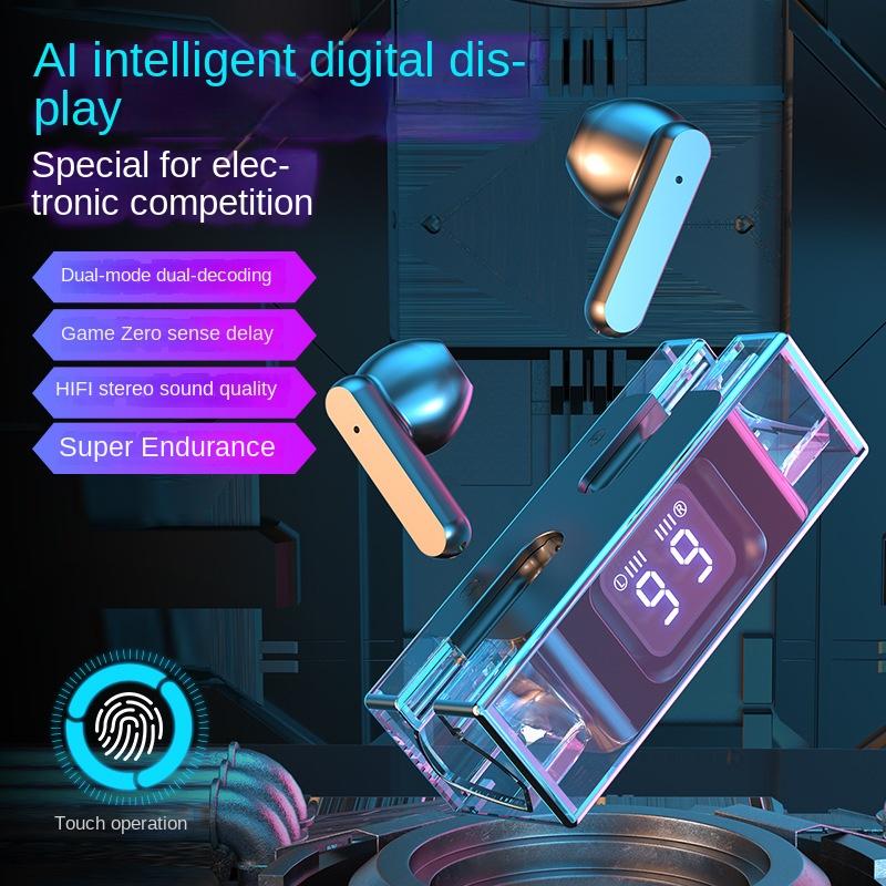 The New In -ear Earplugs Are Transparent Number TWS Bluetooth Headset Game Low Delay