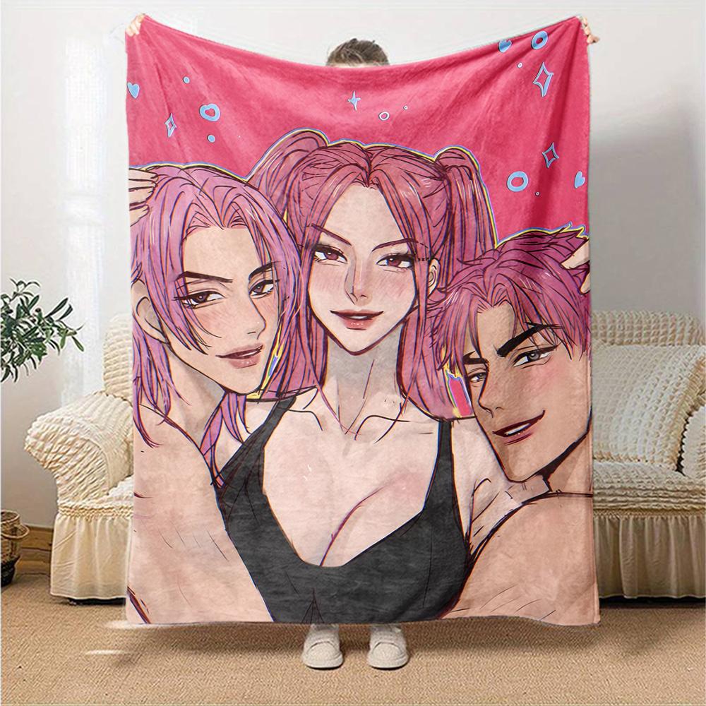 1pc KPop Demon Hunters MIRA1 Blanket, Gift, for Men and Women, Soft Blanket, Good for Sofa Bed Couch Travel, Lightweight Flannel Blanket