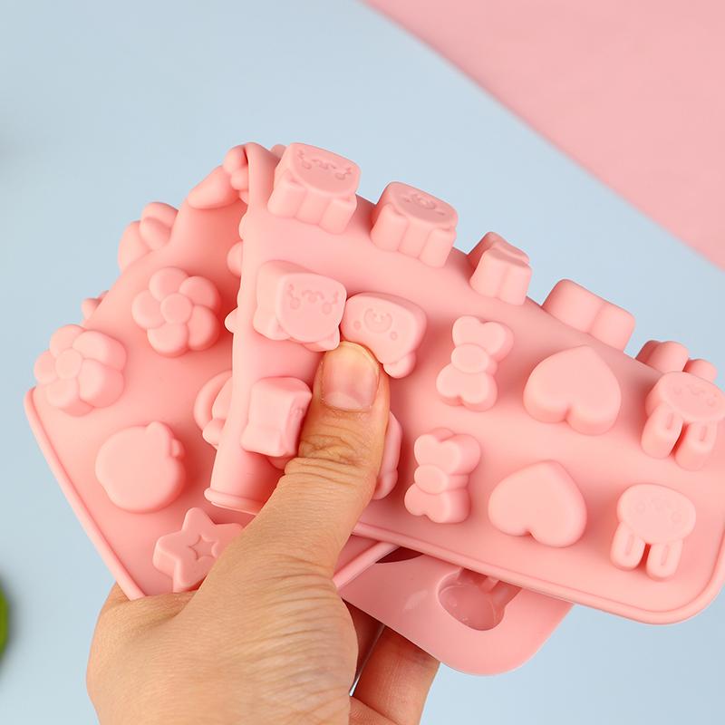 1Pc 54 Cavities Fruit Animal Silicone Mold Diy Mini Chocolate Ice Cube Tray Dropper Candy Fudge Non-Stick Jelly Baking Mold