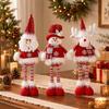 1PC Christmas Retractable Decorative Ornament, Sequin Hat Santa Snowman Elk Home Window Holiday Decorative Ornament