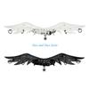 HX6F Fashion Angel Wing Design Necklace Lightweight Sturdy PU Leather Accessory