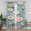Summer Curtains for Living Room Curtain Anti-mosquito Curtains 2 Pieces Partition Shades Tulle for Bedroom Halloween Decoration