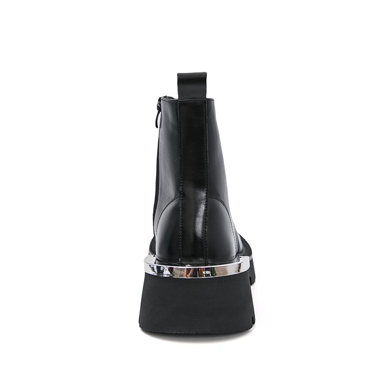 Men’s Retro Punk Thick Sole Platform Boots Cool Elevator Boots Black Brown Motorcycle Boots High Boots Plus Size