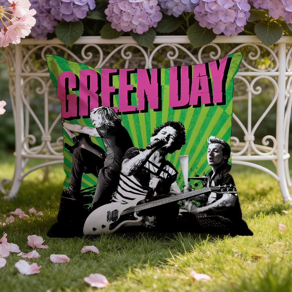 Чехол на подушку D-Green Day Band для дома и автомобиля, двойного назначения: Двусторонняя конструкция для максимального комфорта