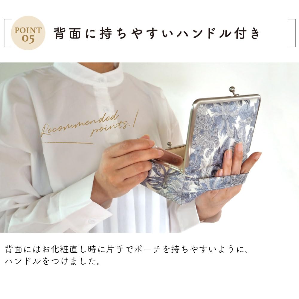 Премиальная косметичка с принтом Liberty с подарочной застежкой Большая Сделано из окрашенного розового зеркала, В коробке, Застежка, Вместимость, Устойчивая, Удобная для путешествий, Япония,