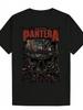 Унисекс черная футболка с принтом Pantera - Лето