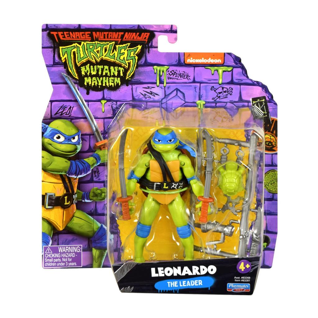 Teenage Mutant Ninja Mutant Mayhem Leonardo Basic Action Figure by Playmates Toys Turtles 4.5”