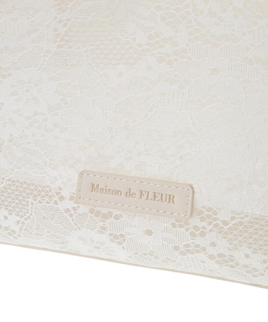 Сумка-тоут Maison de FLEUR из сетки и кружева, квадратная, черная, 08000248200