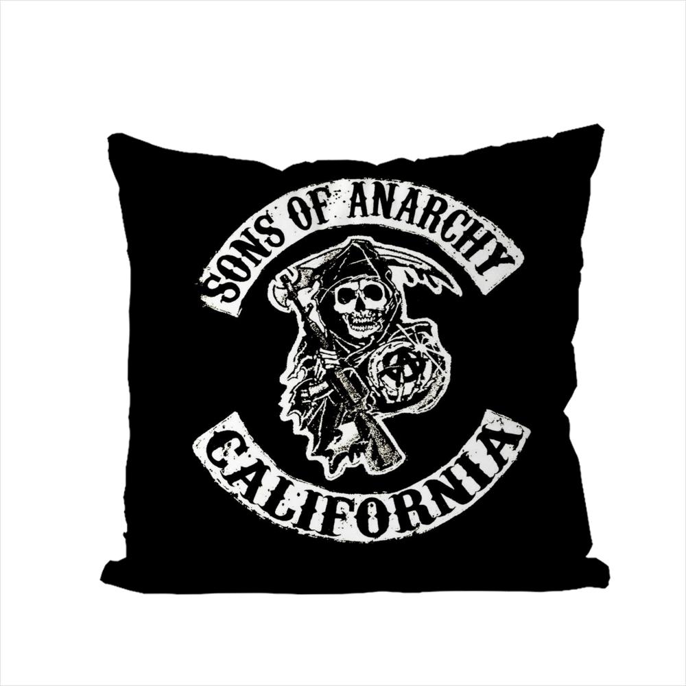 SSons Of Anarchy Pillow Case For Car Sofa Decorative Home Doublesided Print Plush Square Throw Pillow Cushion Cover