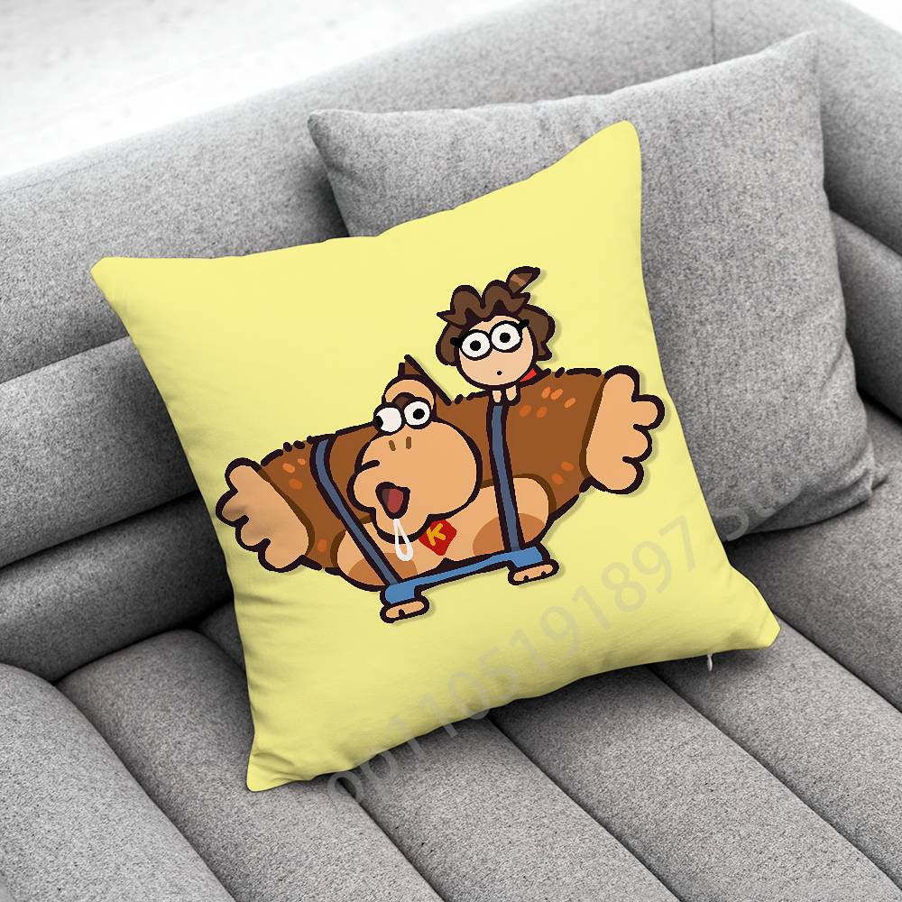 Чехол на декоративную подушку D-Donkey K-Kong Обезьяна Для 50x50см 30x30см 55x55см 45x45см 40x40см Квадратный Чехол на Подушку для Кровати