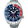 Мужской SBPK005 (Мужской металлический браслет PROSPEX DIVER SCUBA Solar GMT) Круглые часы из серебристого нержавеющего металла