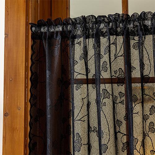 1PC NAPEARL French Rococo Style Sheer Curtain Pastoral Style Lace Half Curtain Door Curtain for Living Room Kitchen Cupboard Window Home Decor