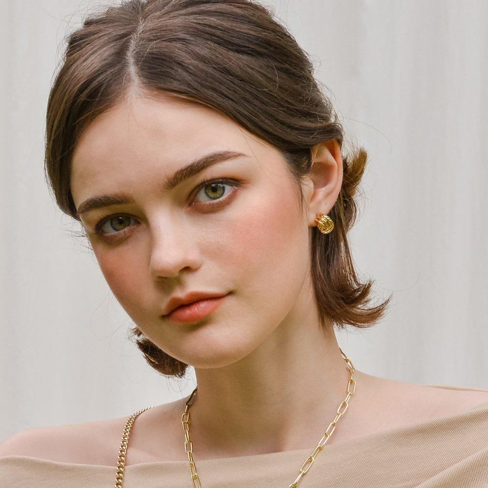 [Worn by Xiumin, Ahn Hee-yeon, and Suzy] Triple Mix Ring Earrings