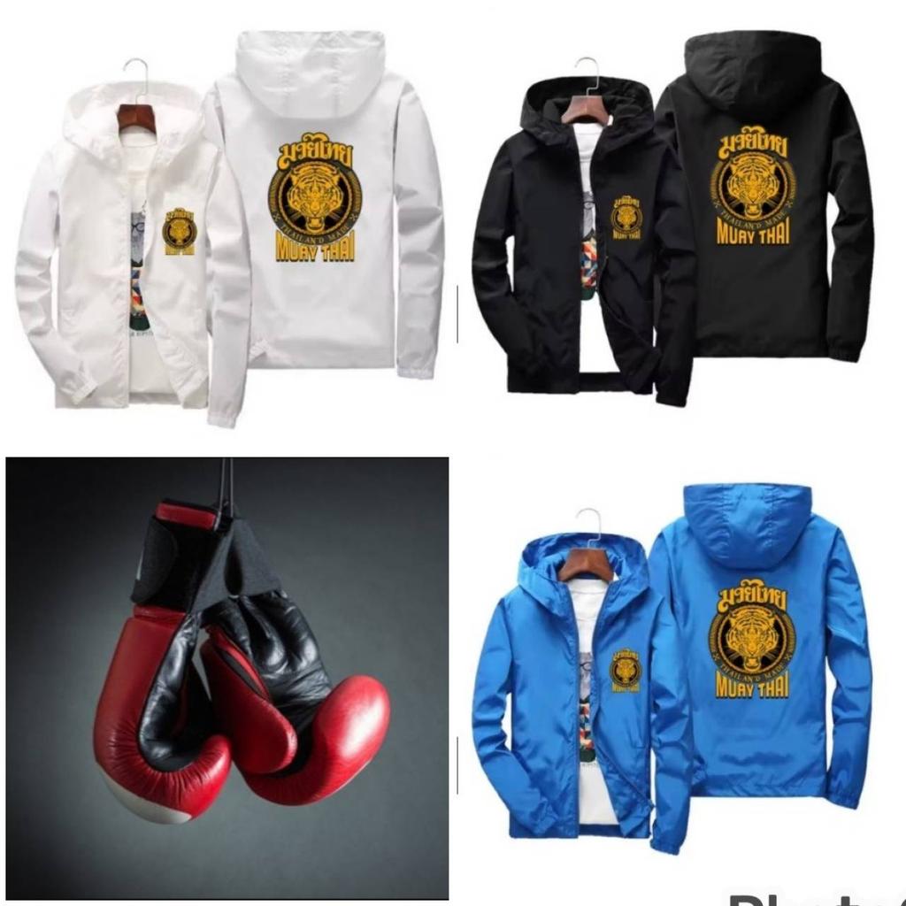 Бокс Кикбоксинг Тайгер Муай Тай ММА UFC куртка капюшон толстовка с длинным рукавом унисекс мужчины женщины молния полиэстер тренировка принт обучение