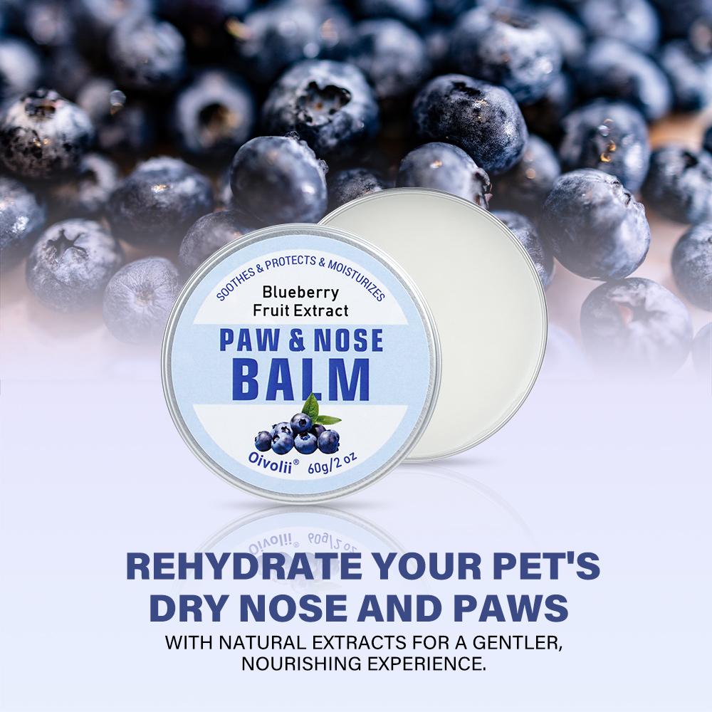 OIVOLII Blueberry Fragrance Dog Paw Balm Light Beige Safe For Sensitive Skin Fast Acting Protection Easy Application