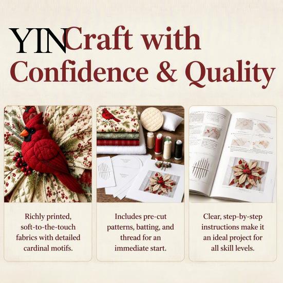 Autumn Seasonal Craft Gift Patchwork Bow Sewing Kit, Large Fabric DIY Sunflower Indoor Wall Hanging Decoration Pumpkin Quilted Kit for Adults,