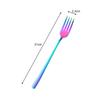 8 Colors Stainless Steel Long Handle Dinner Fork Korean Rainbow Fork Hotel Restaurant Party Supplies Dinnerware Steak Gold Fork