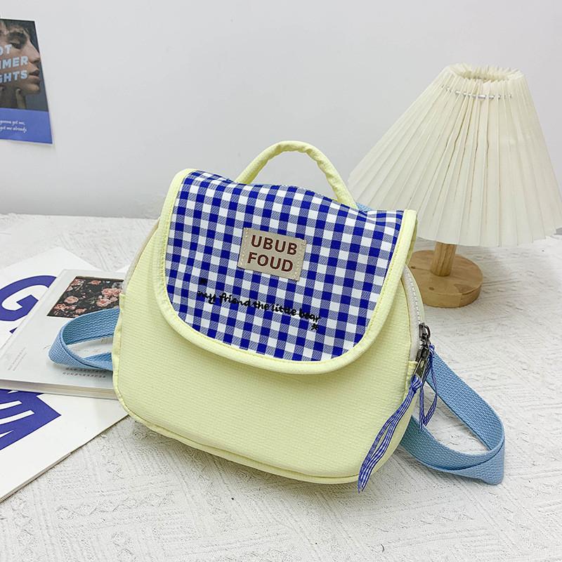 Attractive Checked Design Kids Backpack For School And Outdoor Activities Lightweight
