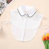 Women's Embroidered Contrasting Round Neck, Fashionable and Elegant Peter Lapel, Detachable and Versatile Chiffon Fake Collar